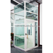 Elevador residencial precio casa ascensor madera decoración vidrio eje interior pequeño ascensor al aire libre